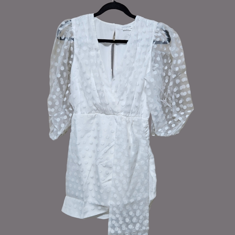 Lovers + Friends Dress XS White Alize Mini Dress Revolve Bridal Bachelorette